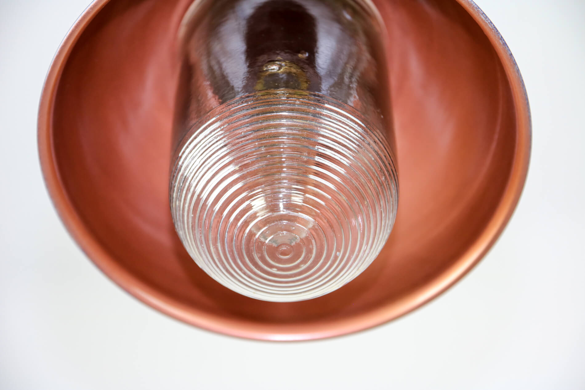 Dark purple industrial hanging light from TEP