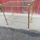 Desserte vintage laiton et 2 plateaux verre