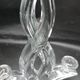 4 crystal lily candle holders from Vannes le Châtel.