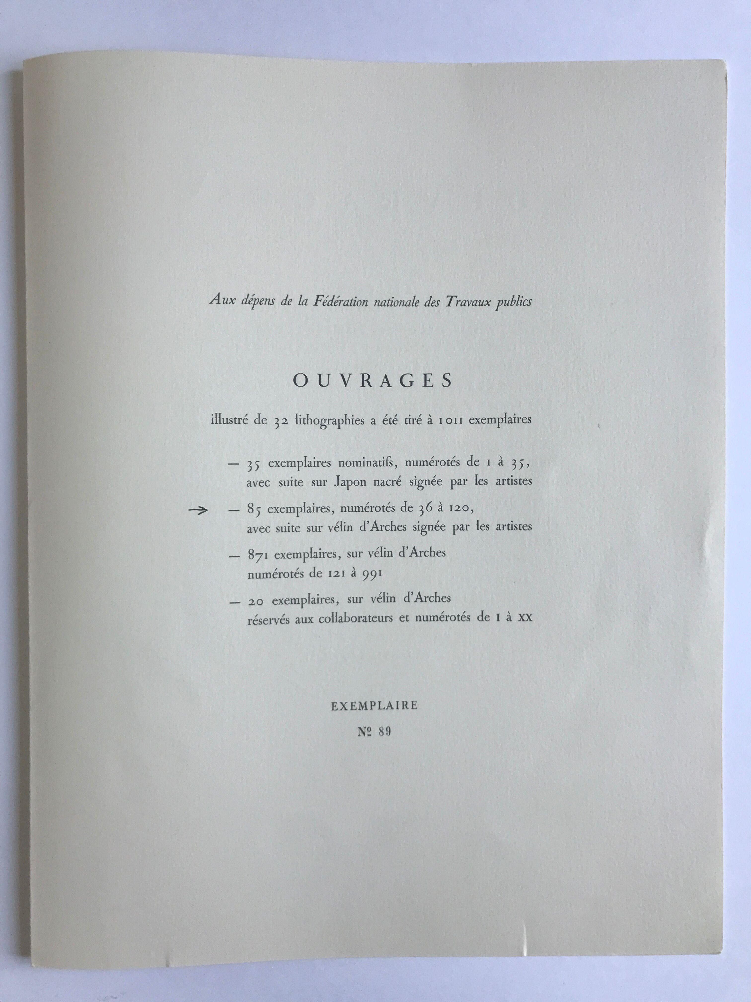 Original lithograph signed by Raoul UBAC, Routes, 1978