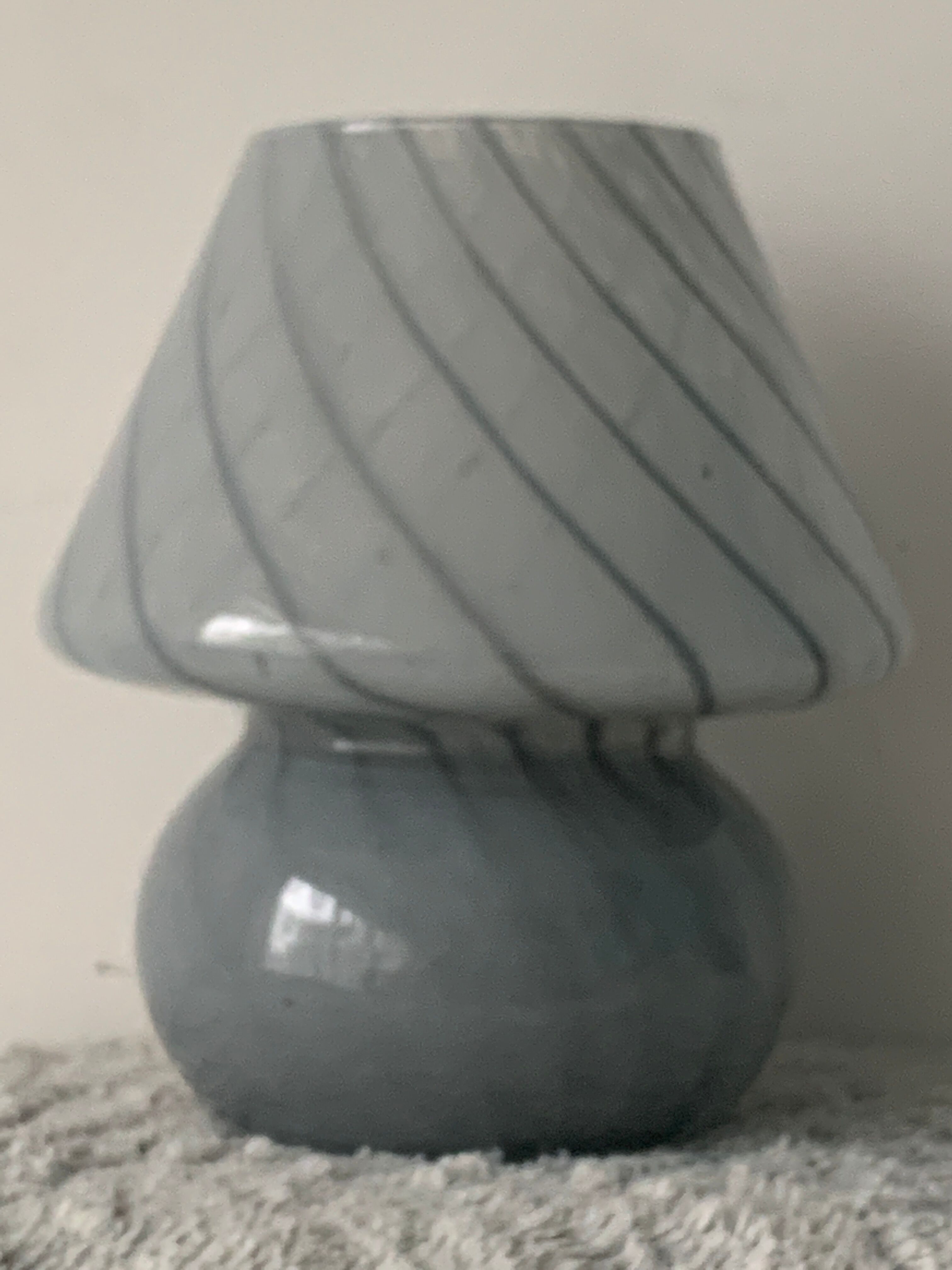 Lampe champignon en verre de Murano, 1980