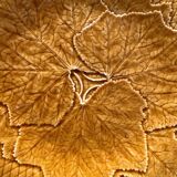 4 plates in Gien vine leaf slip, Primefleur vintage creation