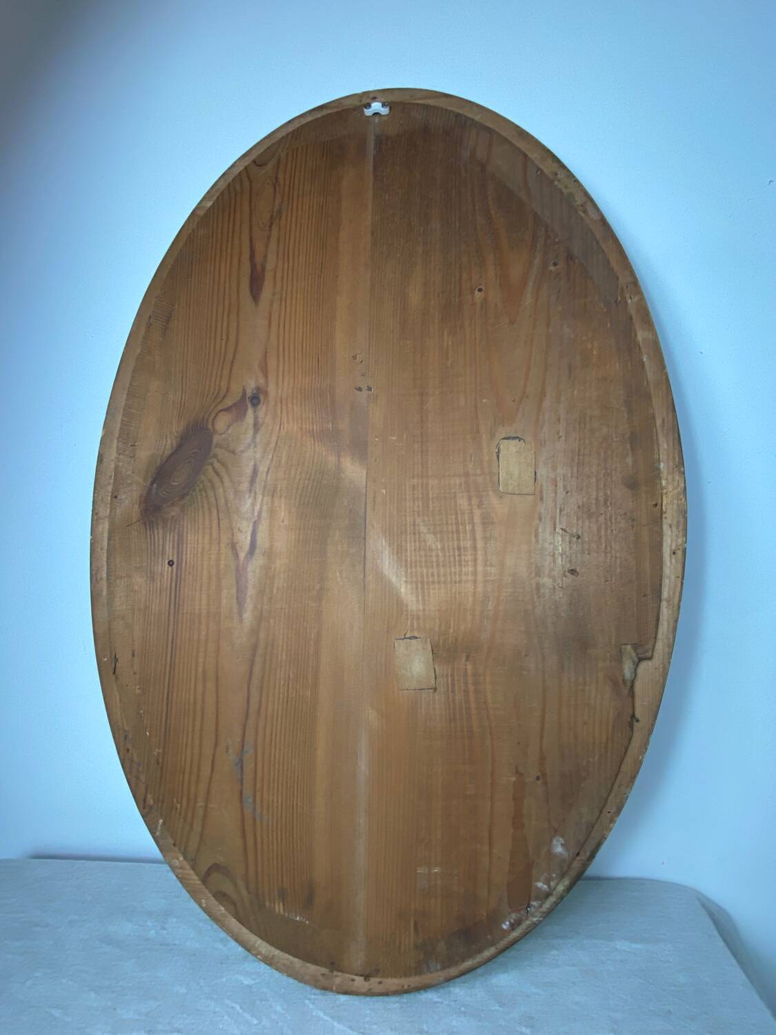 Miroir ovale ancien en bois