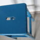Tabouret bois bleu 1950 795mm