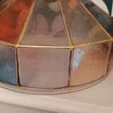 Suspension en verre et laiton