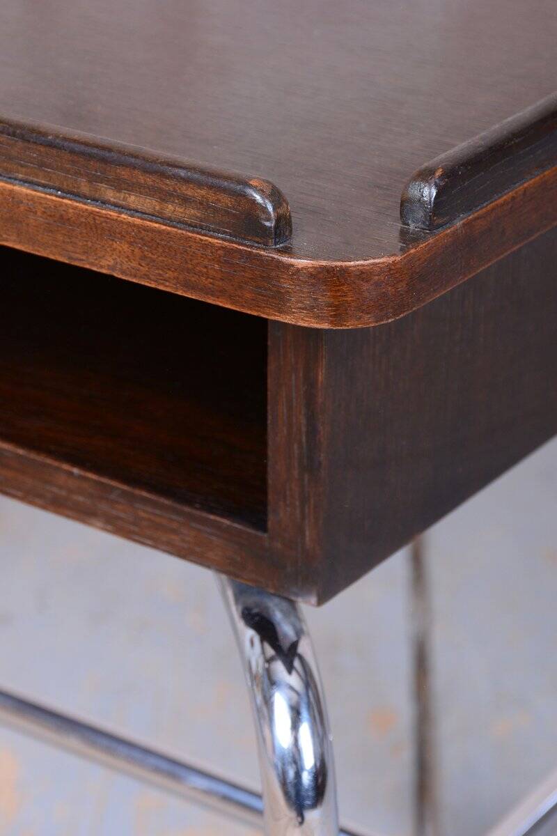 Bauhaus Serving Trolley in Oak by R.Slezák, 1930s