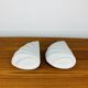 Pair of white ceramic coral vases, bookends