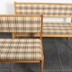 Pair of benches, corner benches, vintage