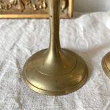 Chiseled Brass Chalice Wine Glasses