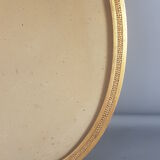 Former oval Art-Deco wood frame - 56x38 cm gold stucco, 50.2x35.2 cm SB