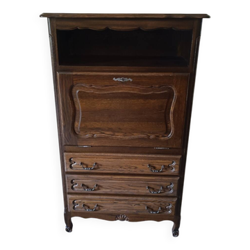 Vintage solid wood bar cabinet