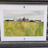 Watercolor by Michel Roubille, Saint Colomban 1978