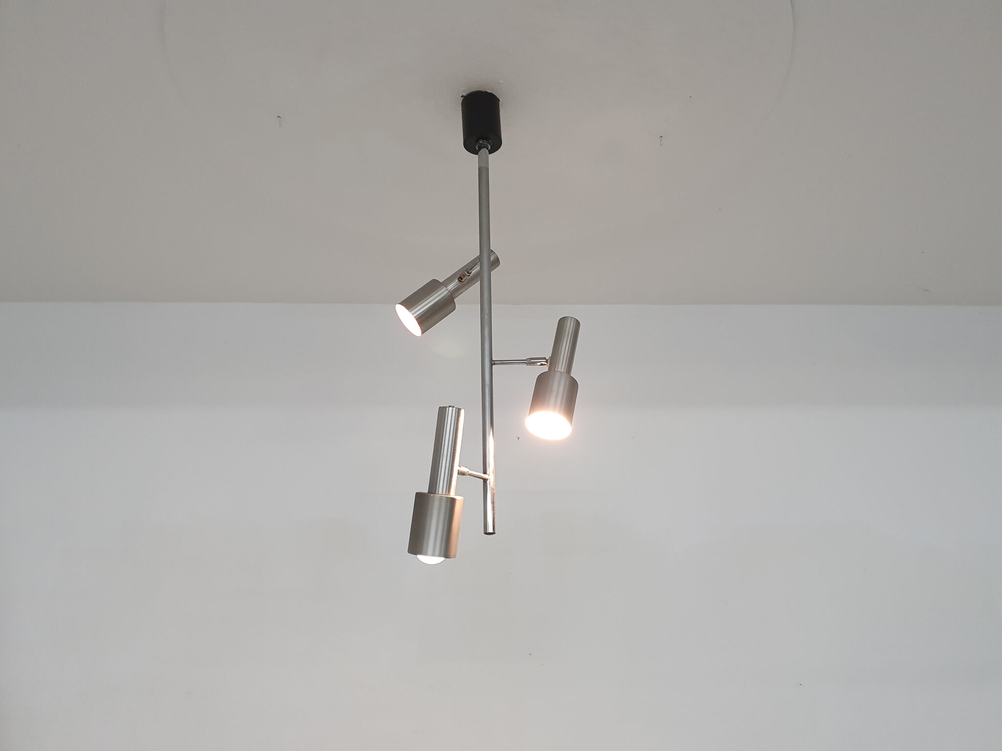 Mid-century design ceiling light with 3 spots, 1960's