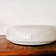 Large Italian glossy white acrylic minimalist pill flush mount ceiling fixture lamp. 1960s