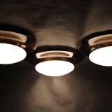 1980s Set of Three Ceiling Lights in Art deco Style