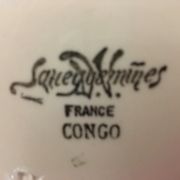 Dish "Sarreguemines - Congo" Art Deco flowers