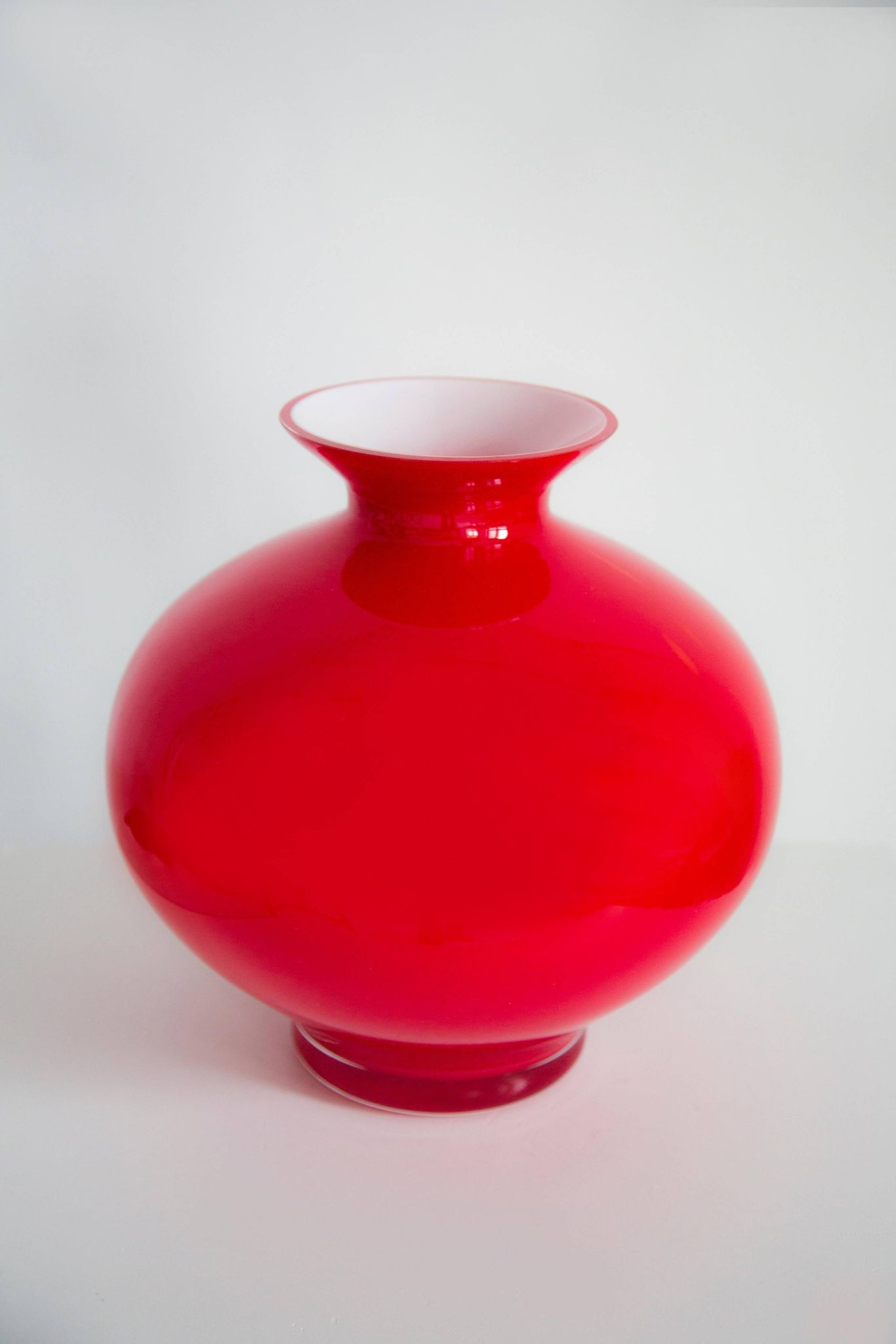 Large Vintage Artistic Glass Vase Mid-Century, Tarnowiec, Europe, 1970s
