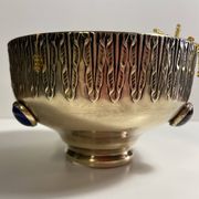 Antique Parisian Lampshade Hat 1900 Brass Cabochons Tassels