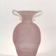 Vase/amphore rose et blanc, Murano Nason