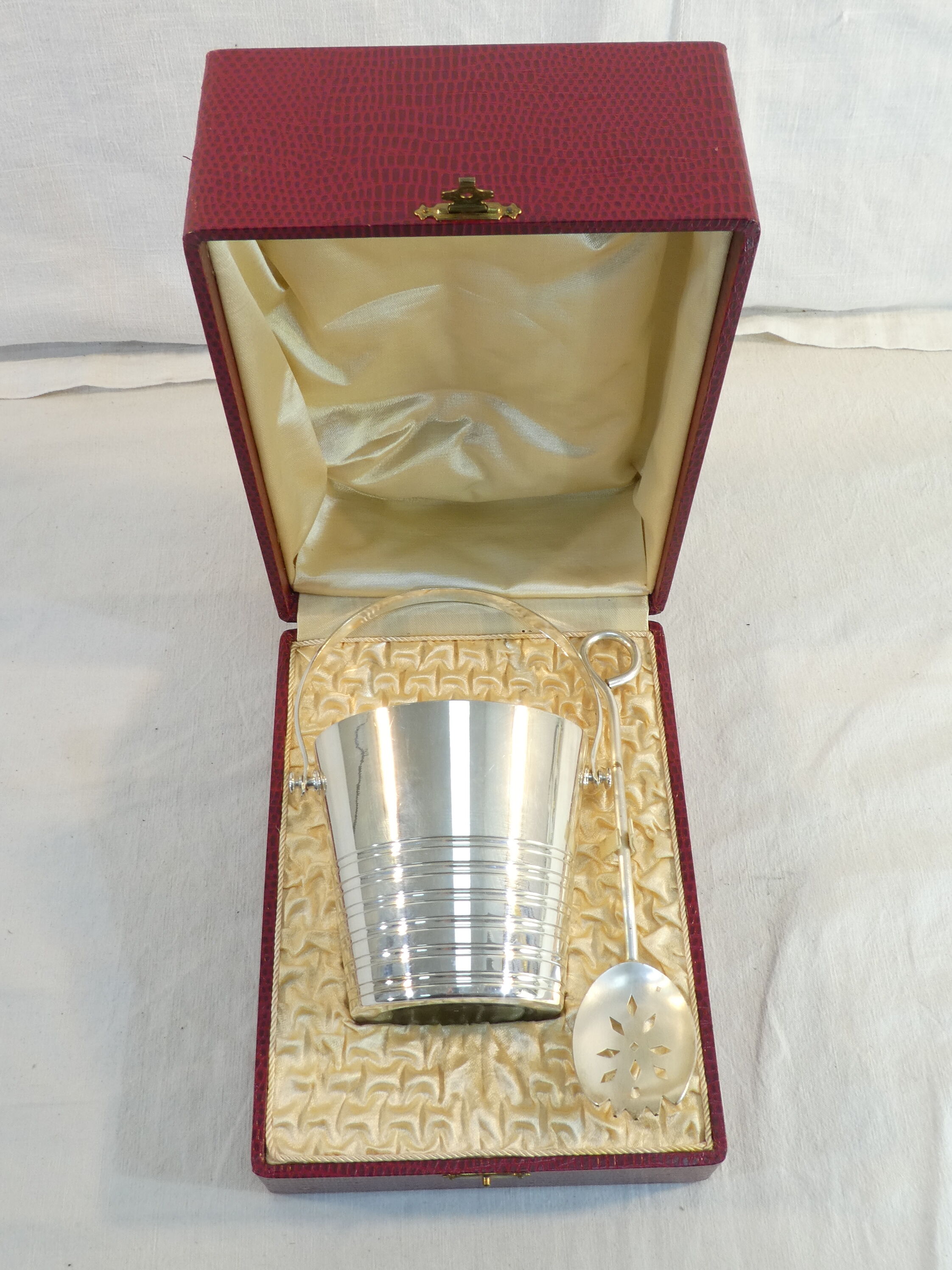 Bucket silver metal ice bucket