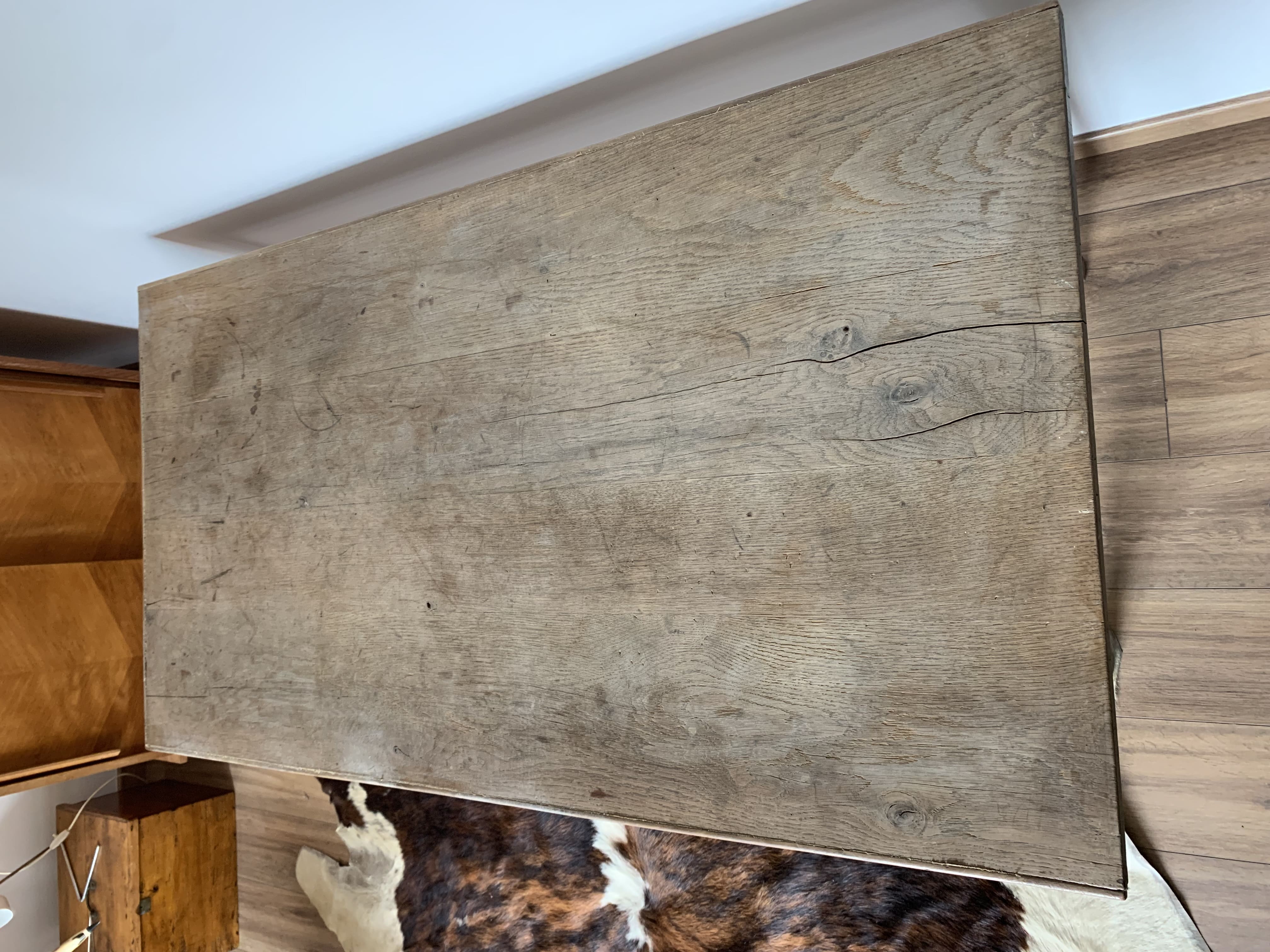 Oak farmhouse table - 1 drawer