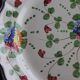 Large painted ceramic flowered dish Italy