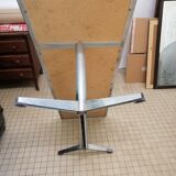 Art deco chrome metal and ceramic coffee table