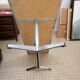 Art deco chrome metal and ceramic coffee table