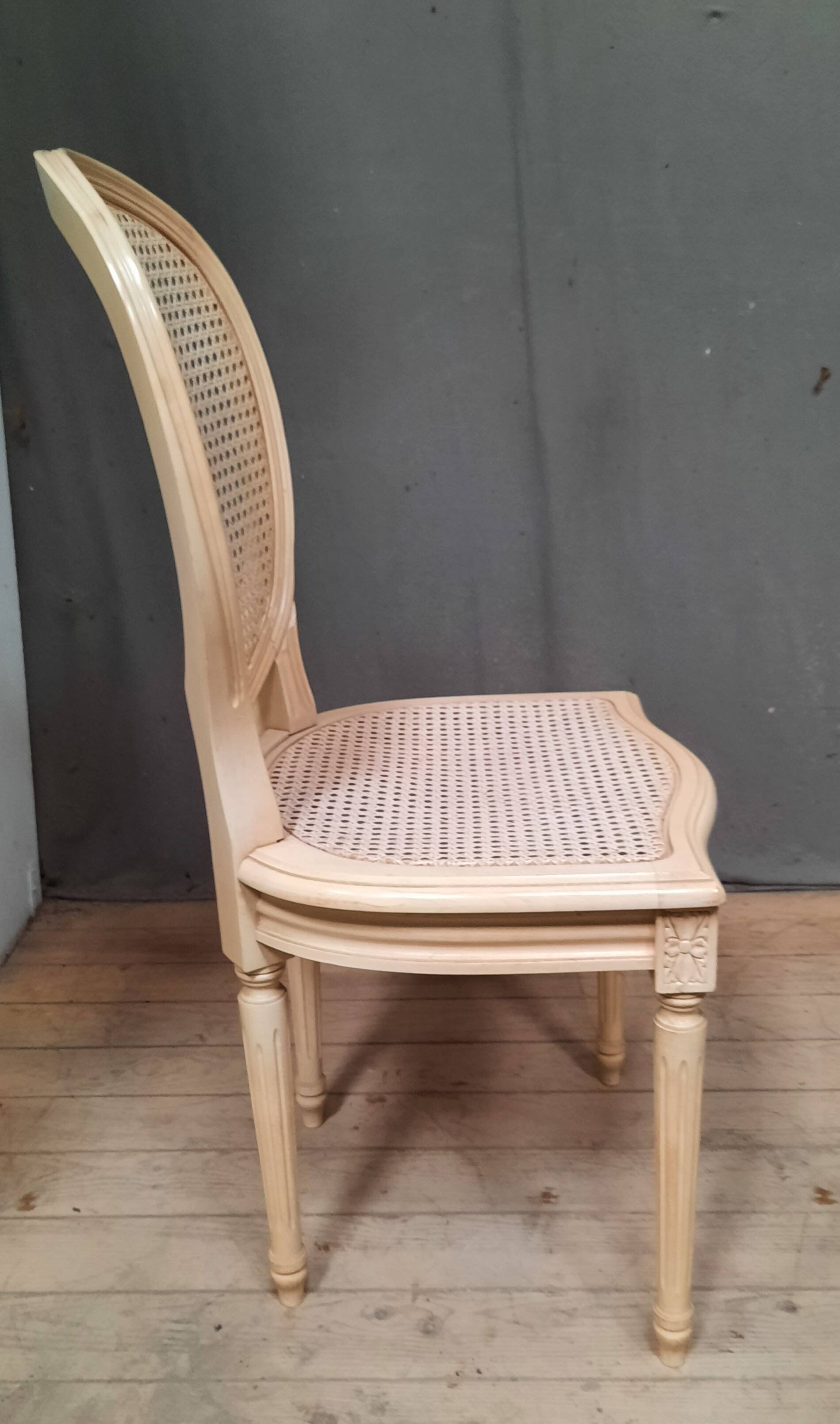 Set of 6 Louis XVI style caned chairs