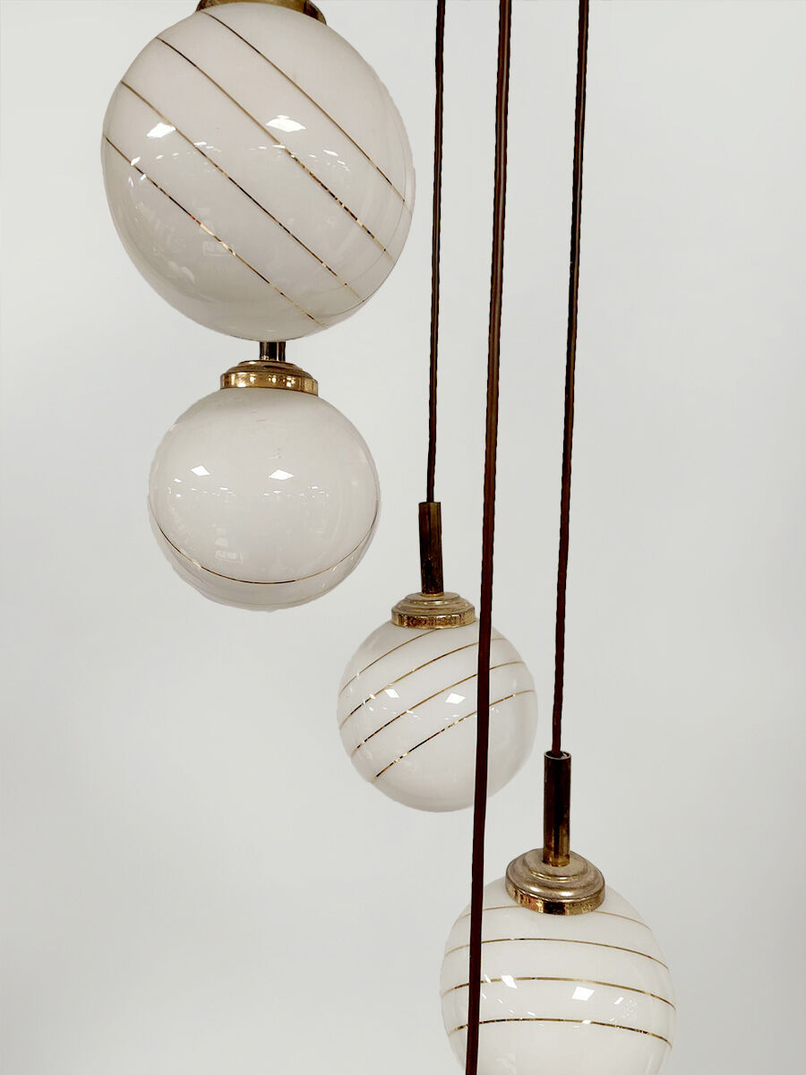 Vintage cascade '70's regency' golden pendant