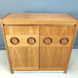 Meuble bar brutaliste vintage des années 1970