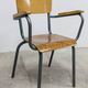 1962 school teacher's chair in honey color and tubular structure