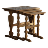 vintage nesting tables | side tables | side tables | oak