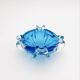 Bohémia Crystal Ashtray Josef Hospodka Blue Vintage 1960