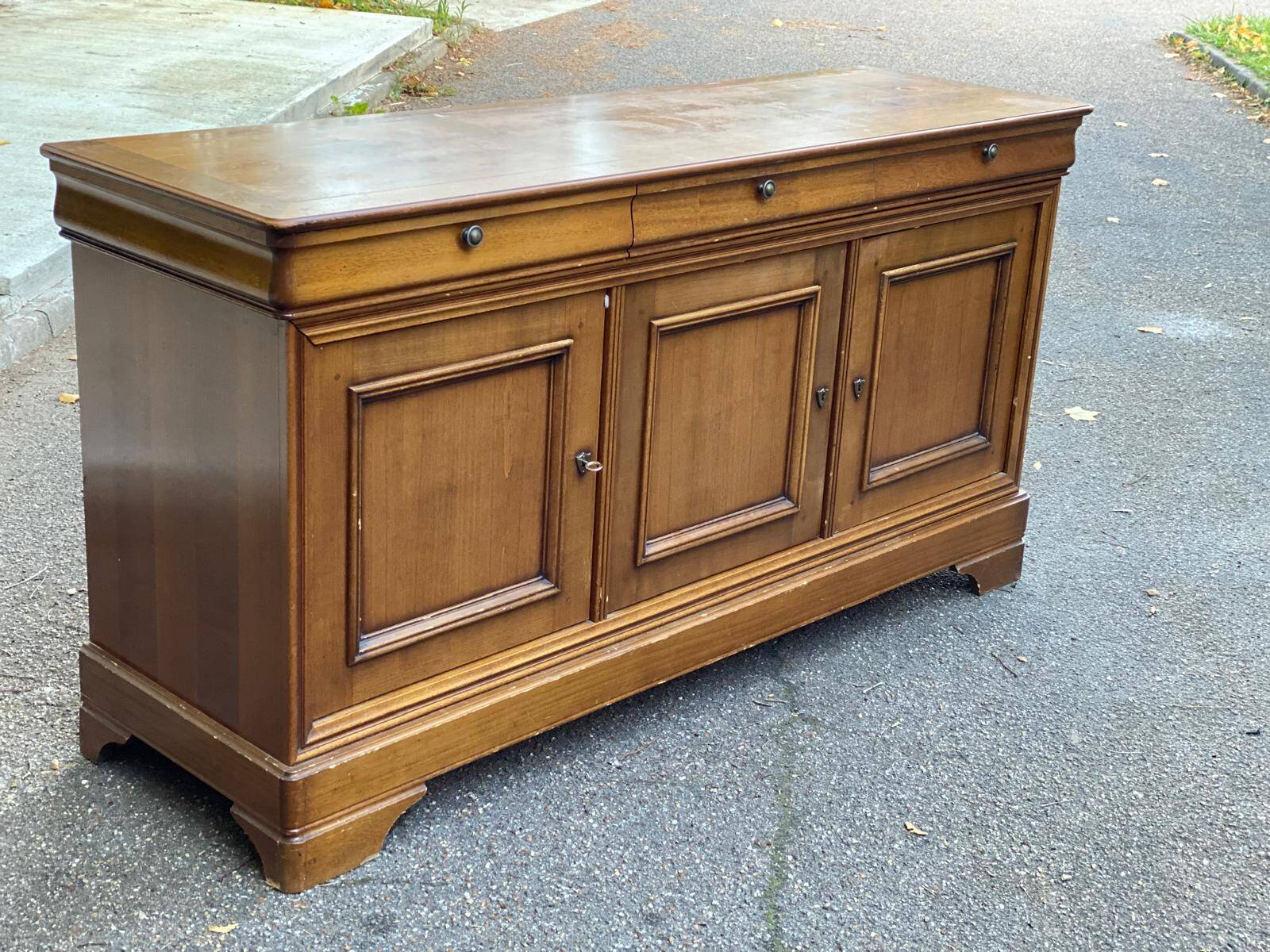 Louis Philippe style wooden sideboard from the 20th century, 190cm