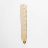 Pair of Art Deco Style Brass and Murano Glass Gold Graniglia Sconces