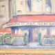 Le Mommaton, oil on canvas, urban landscape in a Montparnasse setting