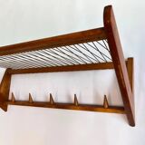 Midcentury wooden design wall coat rack by ÚLUV - Czechoslovakia, 1960s