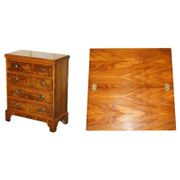 Vintage walnut commode with sliding top in Butler style.