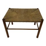 Vintage Stool Danish Papercord Rope Stool Mid Century Ottoman