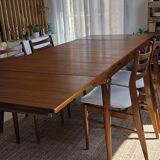 Scandinavian extendable teak table