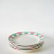 Set of 5 dessert plates, Digoin Sarreguemines model Arlequin, 1960.