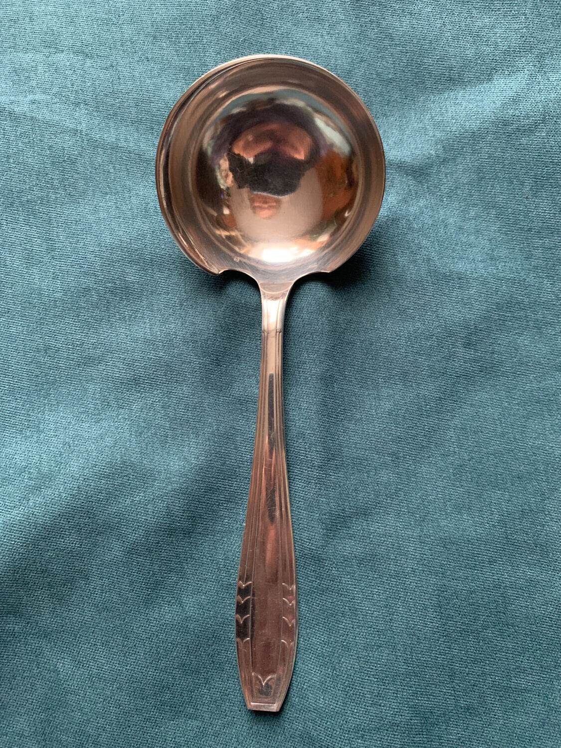 Silver metal cream ladle in very good condition