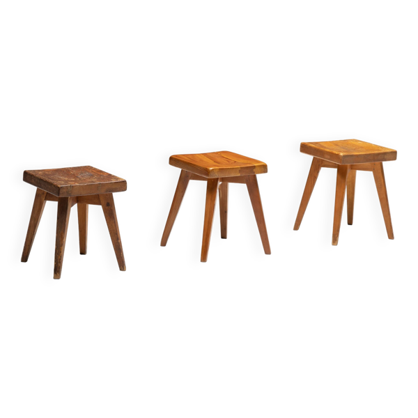 Tabourets de Christian Durupt et Charlotte Perriand, France, années 1960
