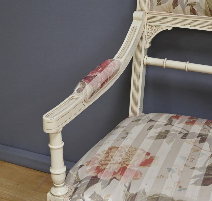 Louis XVI style lounge with benches and armchairs – 2nd part of the 20th century