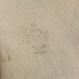 Vintage living room lamp pewter base, Italy 60s