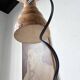 Lampe de bureau en bois chêne clair 1950