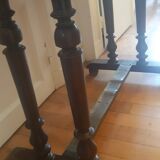 Bistro table with patinated top