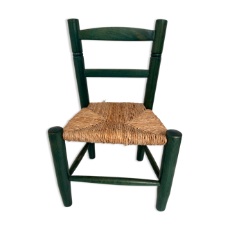 Vintage green painted children's chair