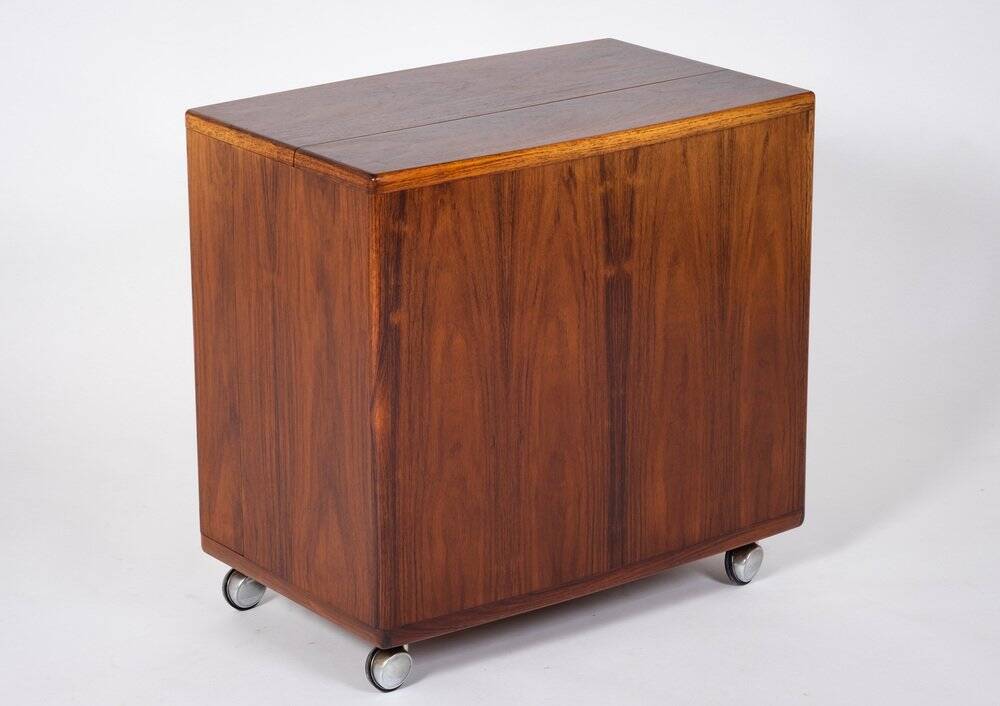 CFC Silkeborg Rolling Bar Cabinet in Rosewood